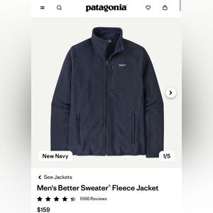 Patagonia Men's Better Sweater Fleece Jacket - Navy
